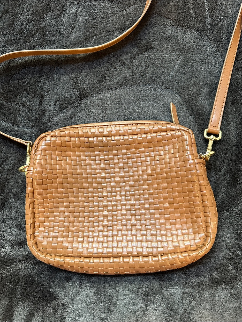Quince Italian Leather Handwoven Crossbody - Picture 2 of 14